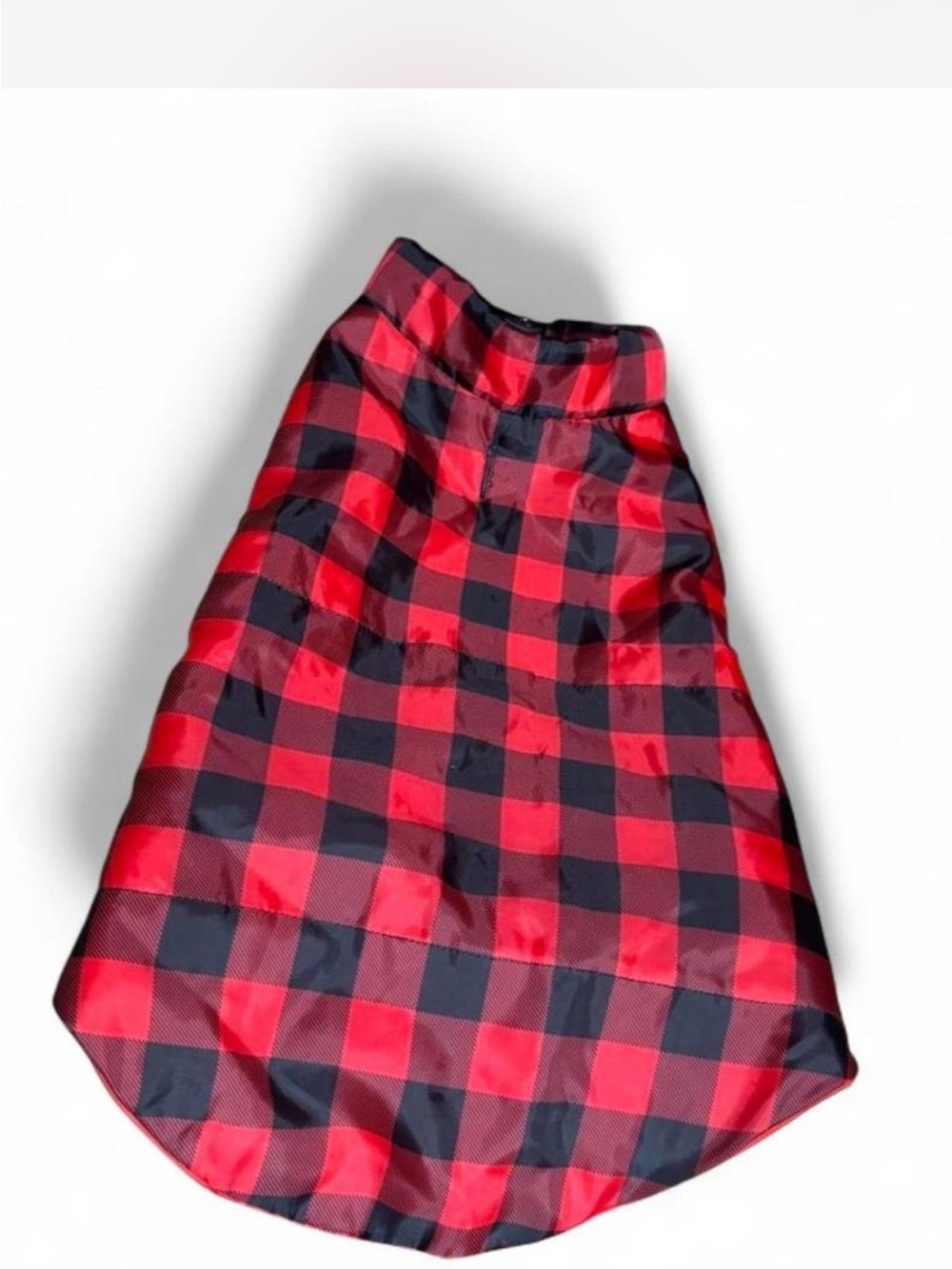 Pets 2piece bundle thermal red sweater & Red/Blck Buffalo Plaid dog vest like nw